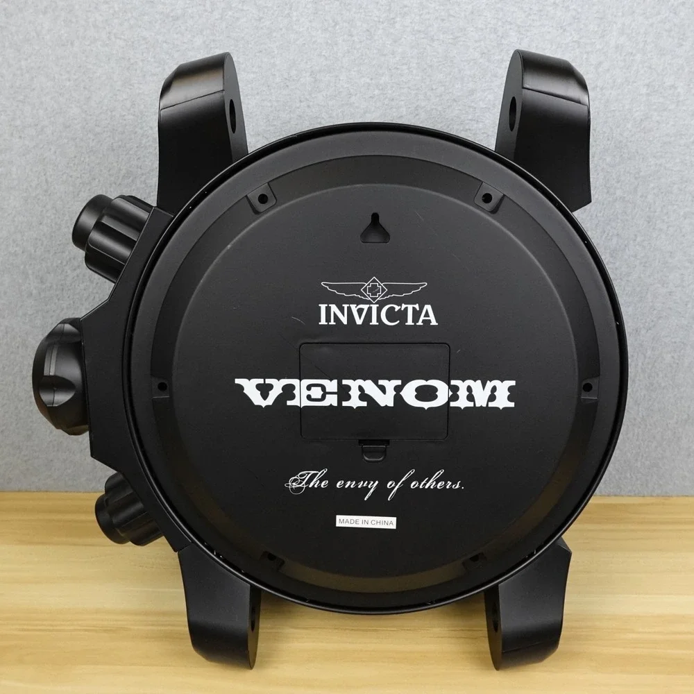 Invicta Venom Wall Clock Chronograph Watch Black Yellow Horology Collectible 20